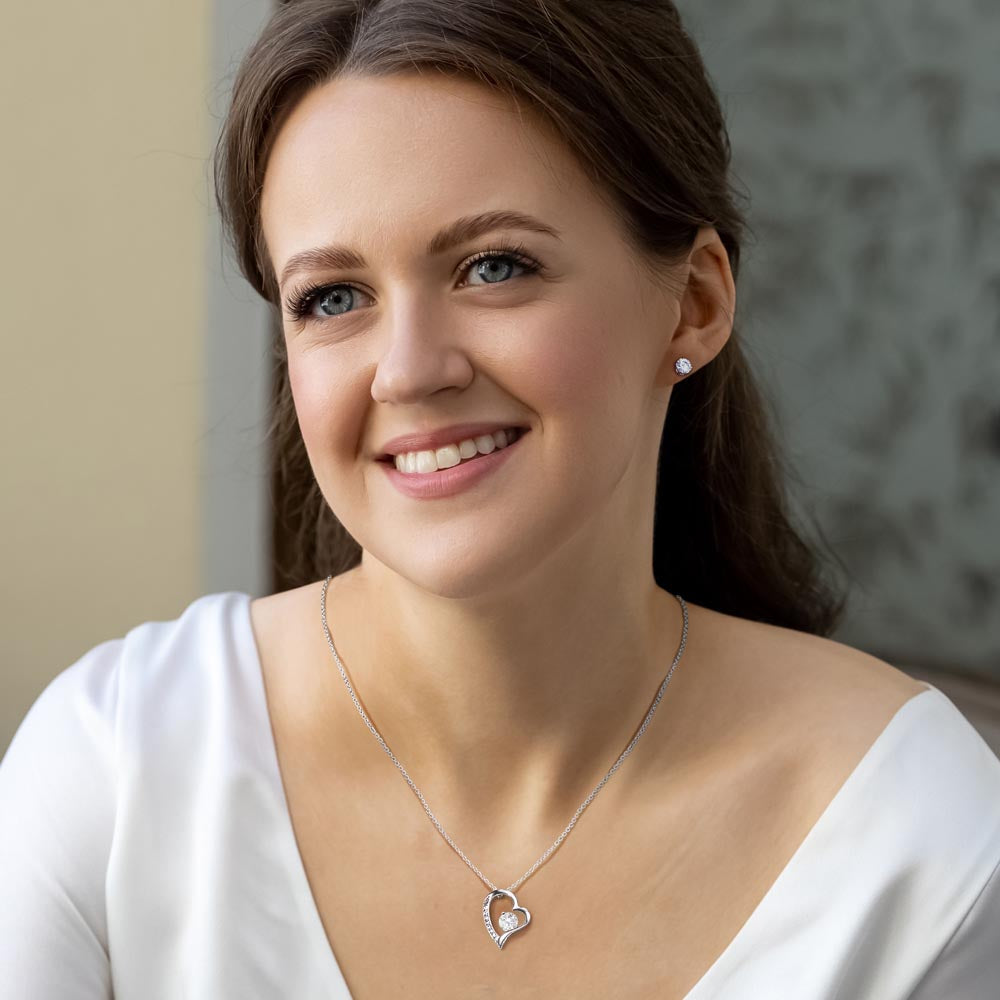 Mom To Be - from Mother to Daughter | Heart Necklace and Earrings set