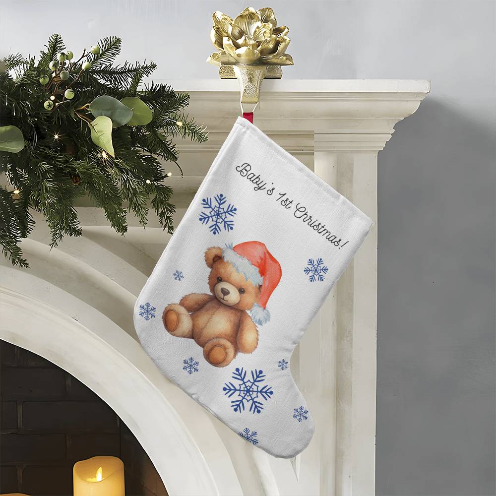 Baby's 1st Christmas - Teddy Bear Holiday Stocking