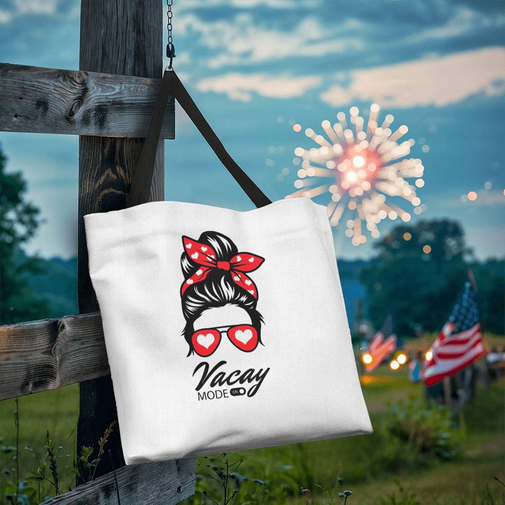 Vacay Mode On - Canvas Tote choose from 3 sizes!