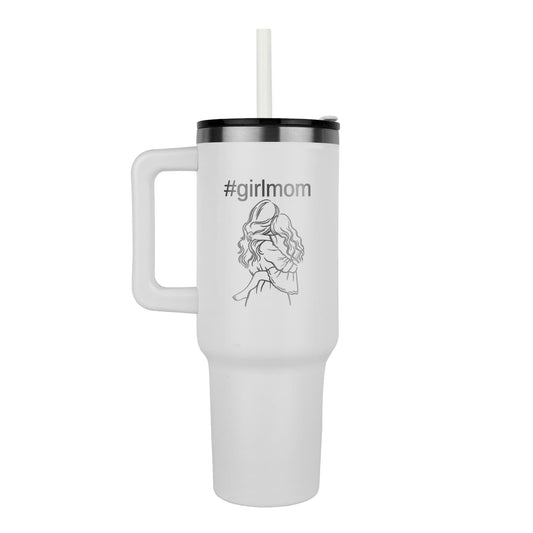 #girlmom - Girl Mom Tumbler 40 oz. - choose from 5 colors!