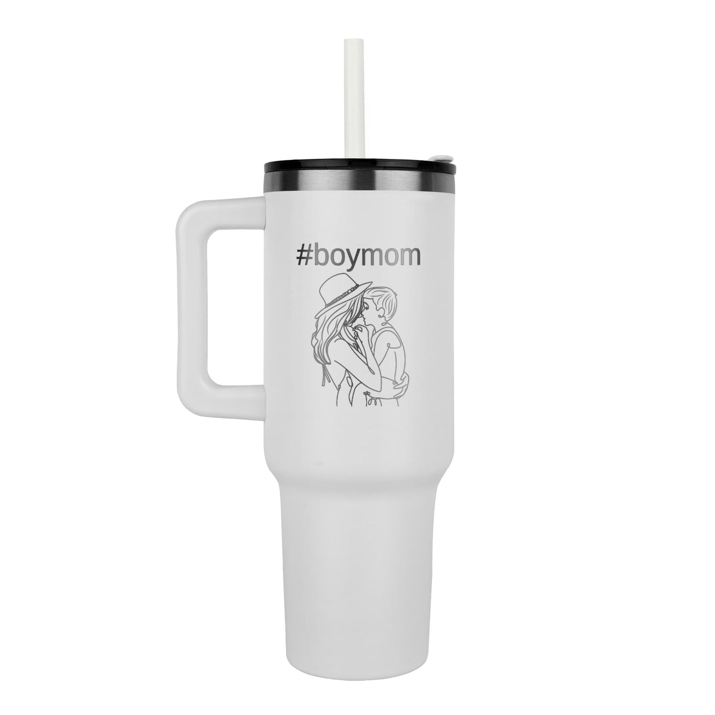 #boymom - Boy Mom Tumbler 40 oz. - choose from 5 colors!