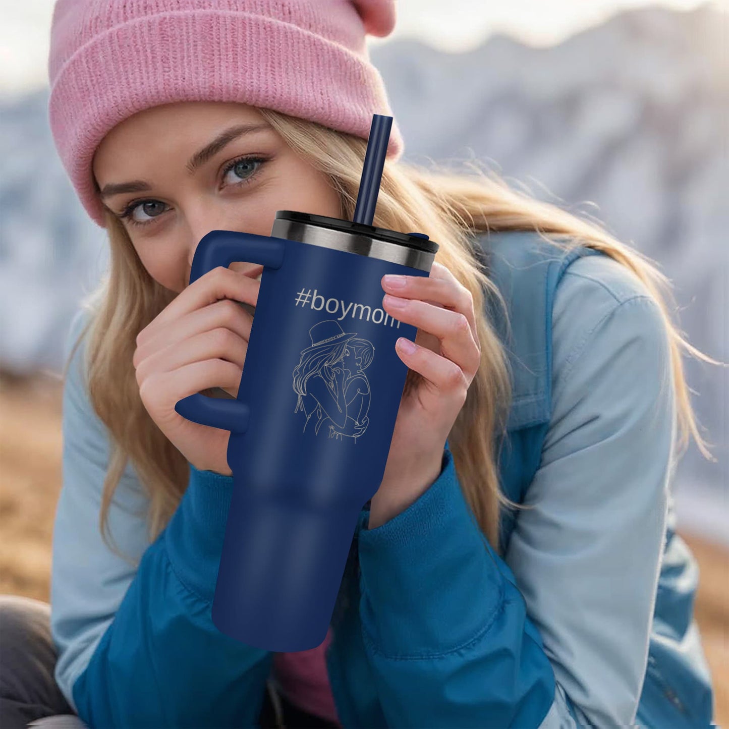#boymom - Boy Mom Tumbler 40 oz. - choose from 5 colors!