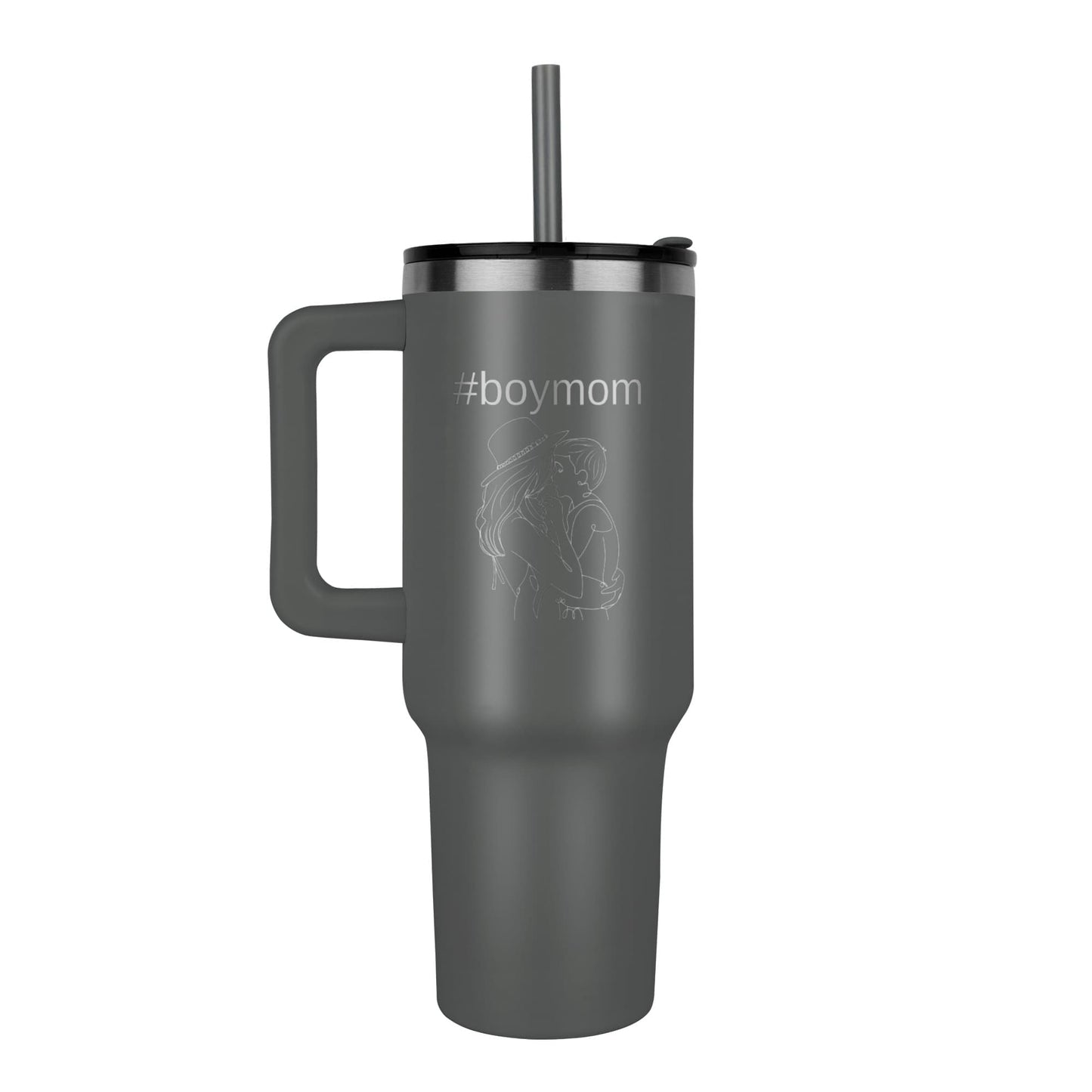 #boymom - Boy Mom Tumbler 40 oz. - choose from 5 colors!